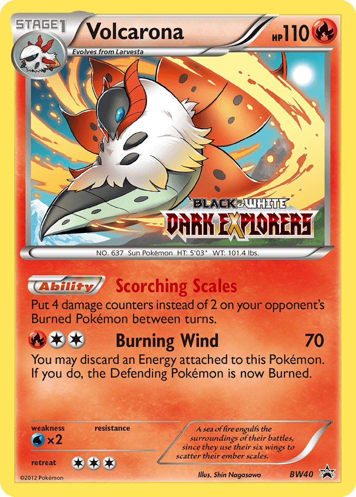 Carta Pokémon Volcarona BW40