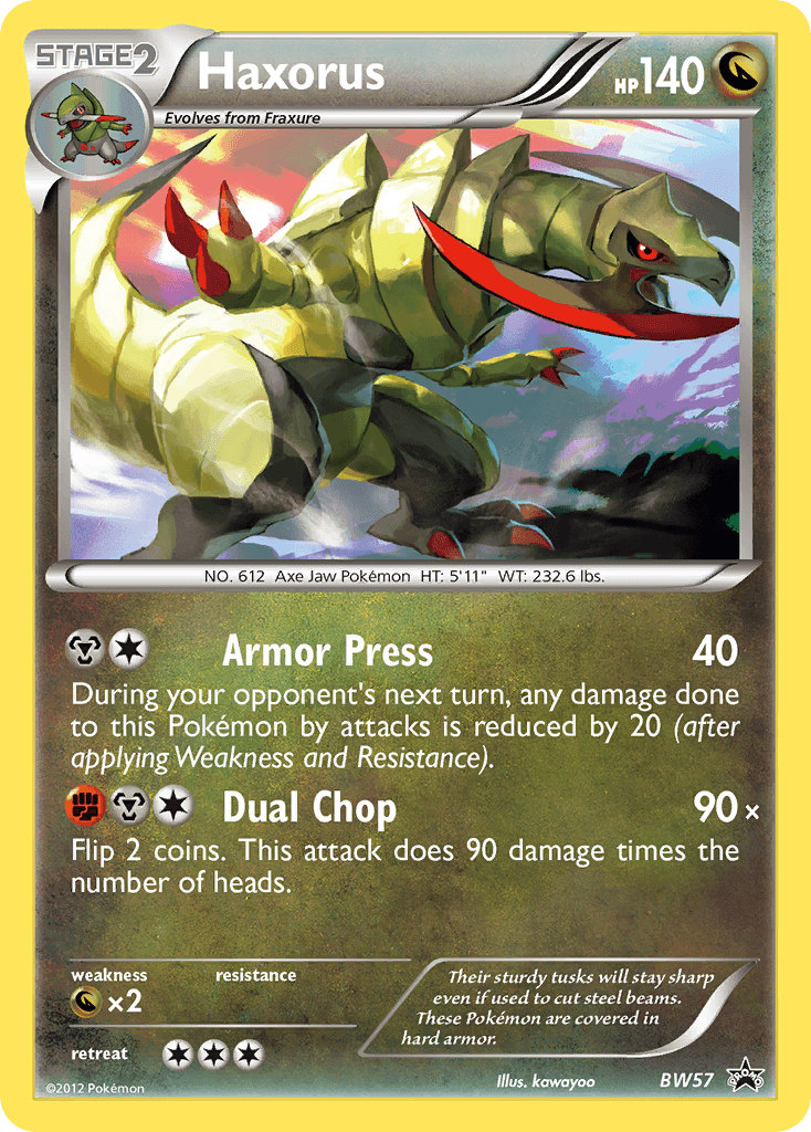 Carta Pokémon Haxorus BW57