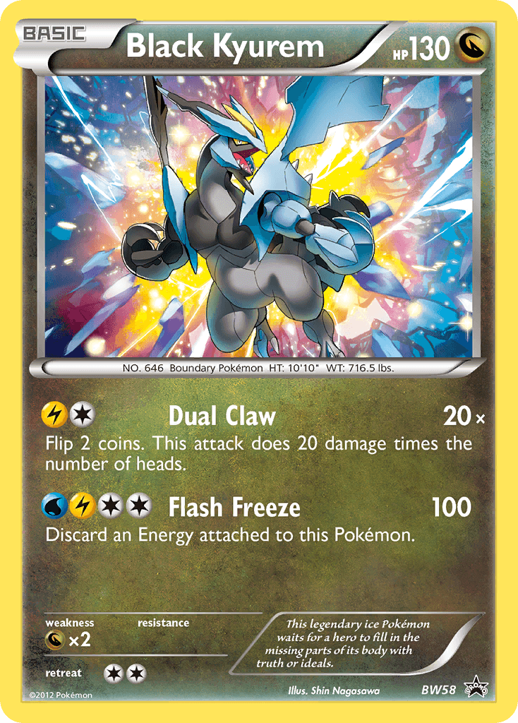 Carta Pokémon Black Kyurem BW58
