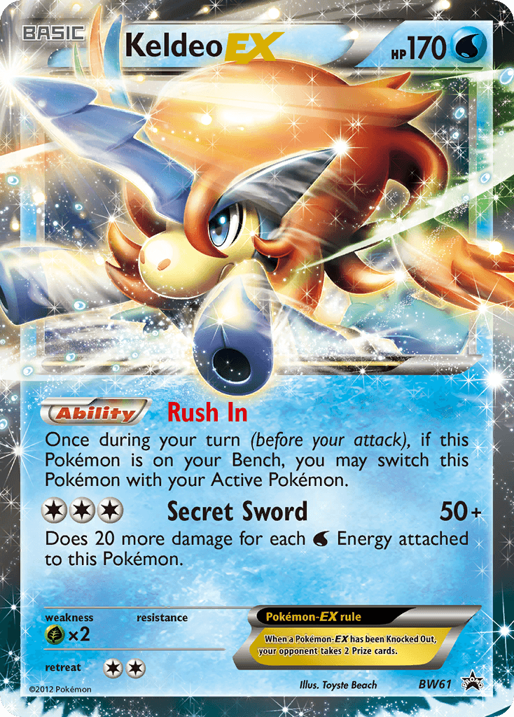 Carta Pokémon Keldeo-EX BW61