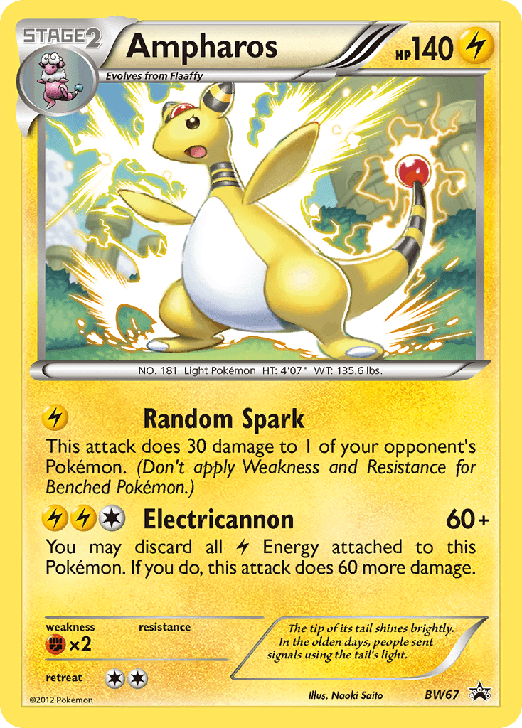 Carta Pokémon Ampharos BW67