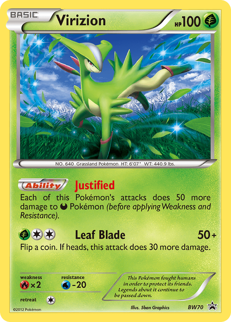 Carta Pokémon Virizion BW70