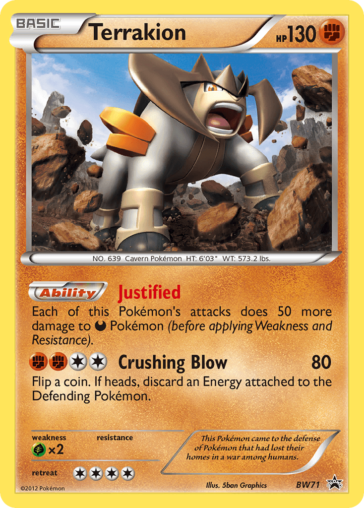 Carta Pokémon Terrakion BW71