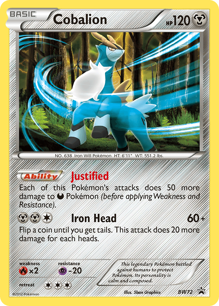 Carta Pokémon Cobalion BW72