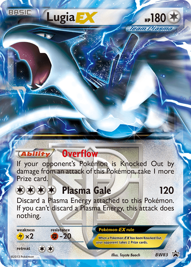 Carta Pokémon Lugia-EX BW83 de BW Black Star Promos