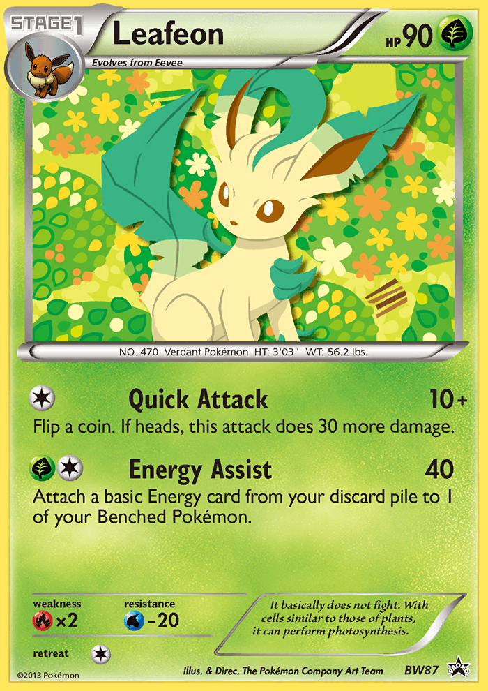 Carta Pokémon Leafeon BW87
