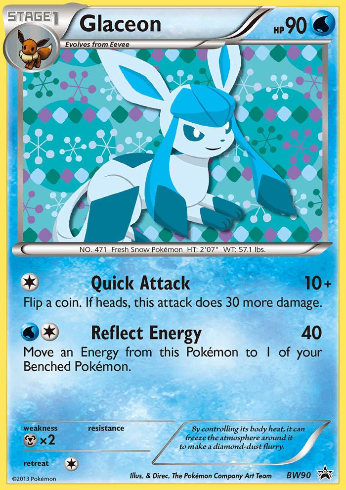 Carta Pokémon Glaceon BW90