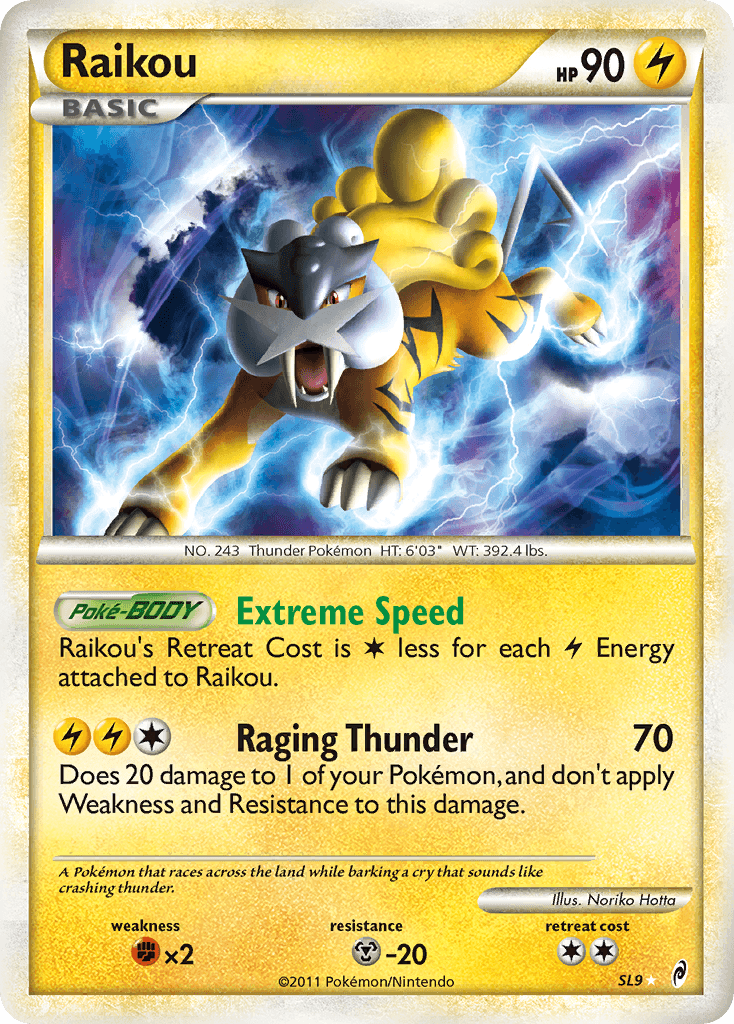 Carta Pokémon Raikou SL9