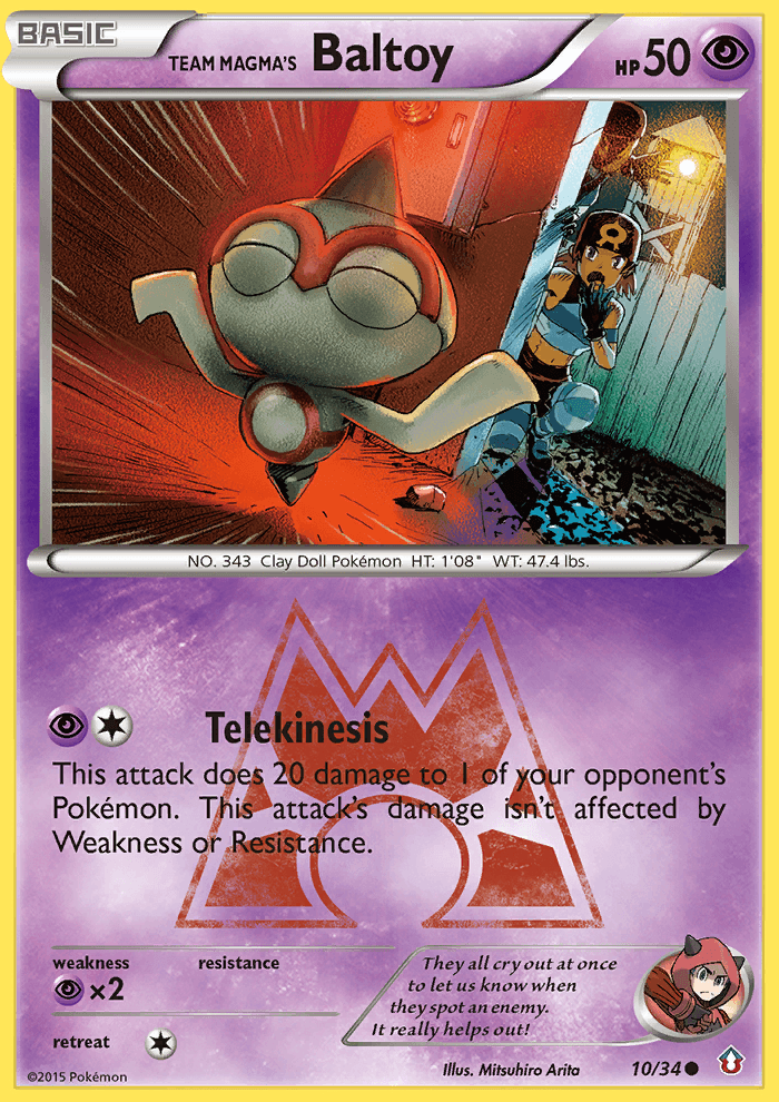 Carta Pokémon Team Magma's Baltoy 10