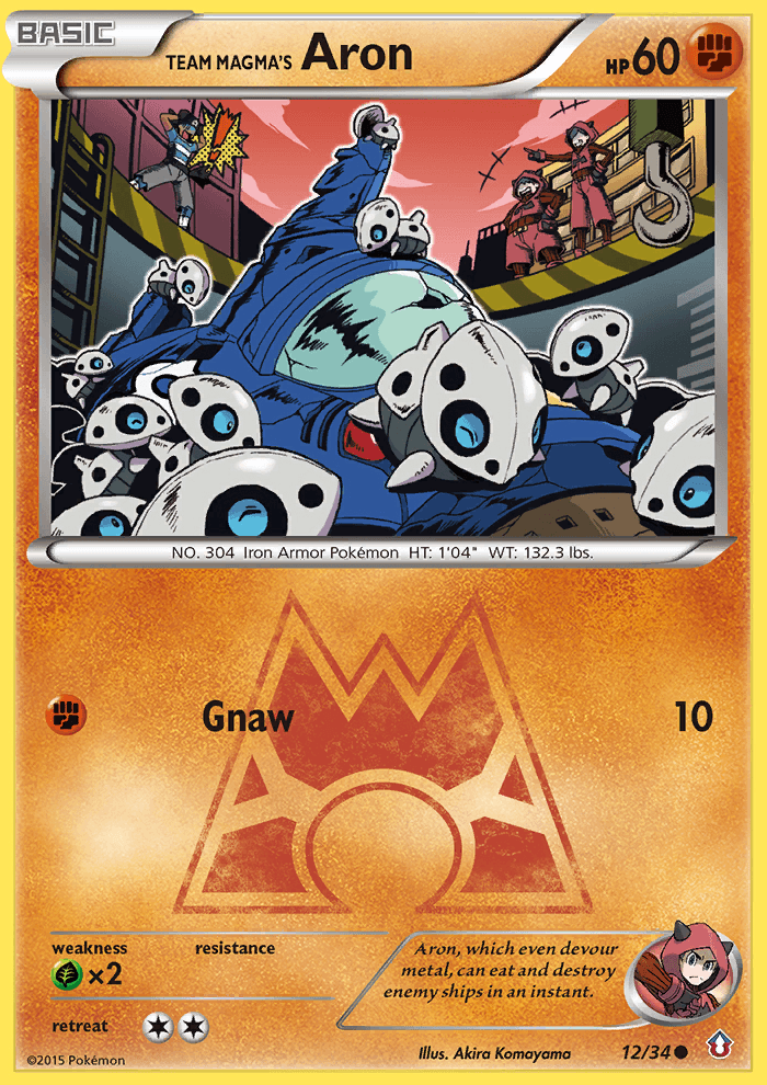 Carta Pokémon Team Magma's Aron 12