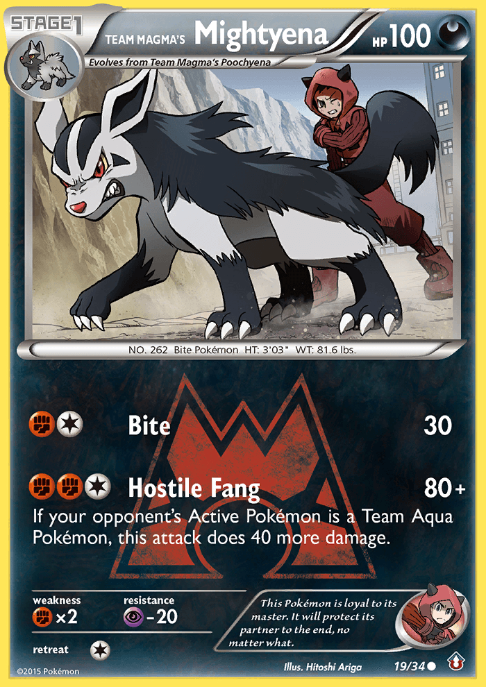Carta Pokémon Team Magma's Mightyena 19