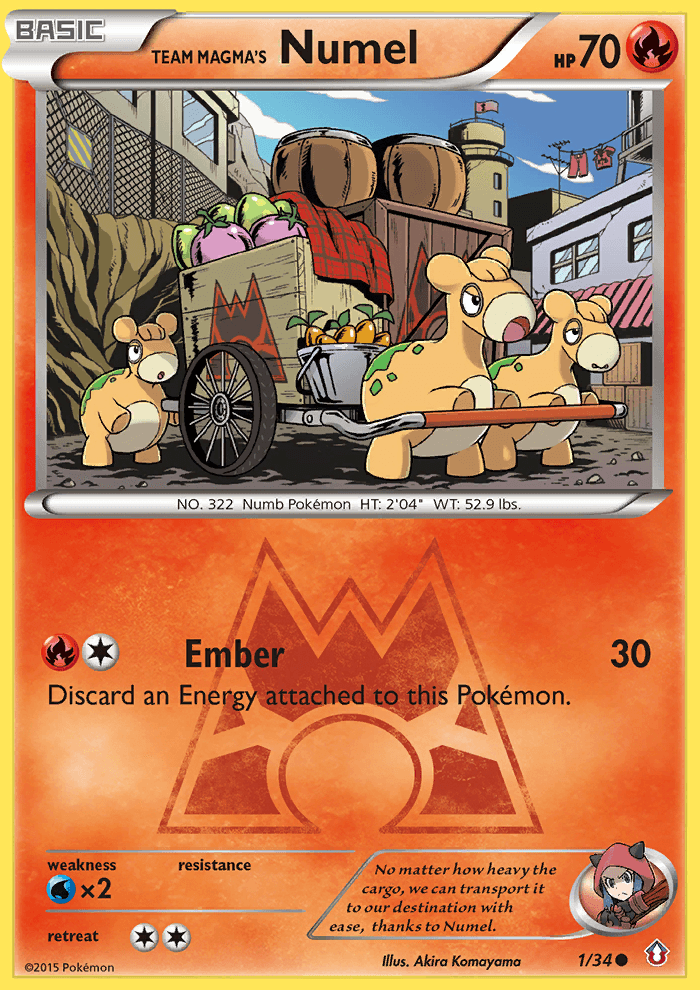 Carta Pokémon Team Magma's Numel 1