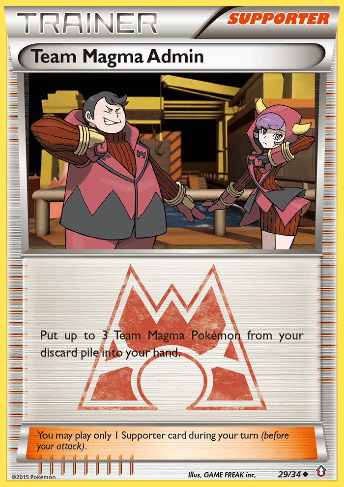 Carta Pokémon Team Magma Admin 29 de Double Crisis