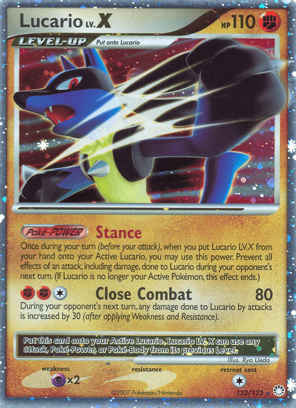 Carta Pokémon Lucario LV.X 122