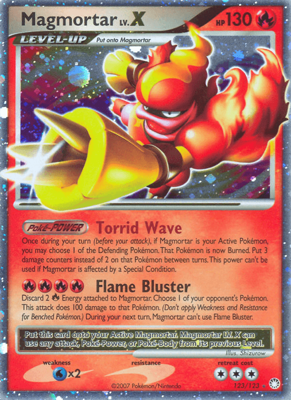 Carta Pokémon Magmortar LV.X 123