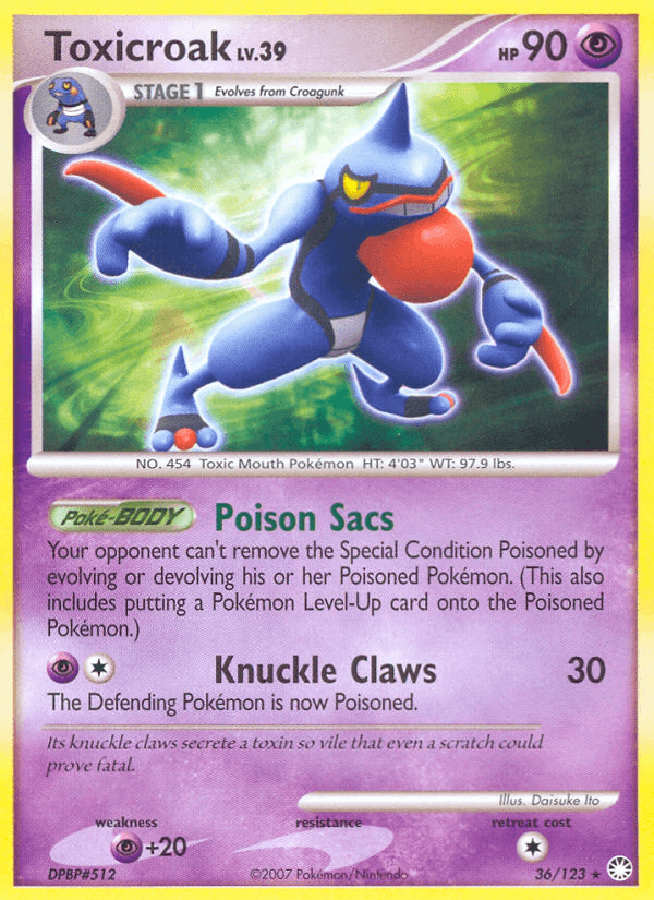 Carta Pokémon Toxicroak 36