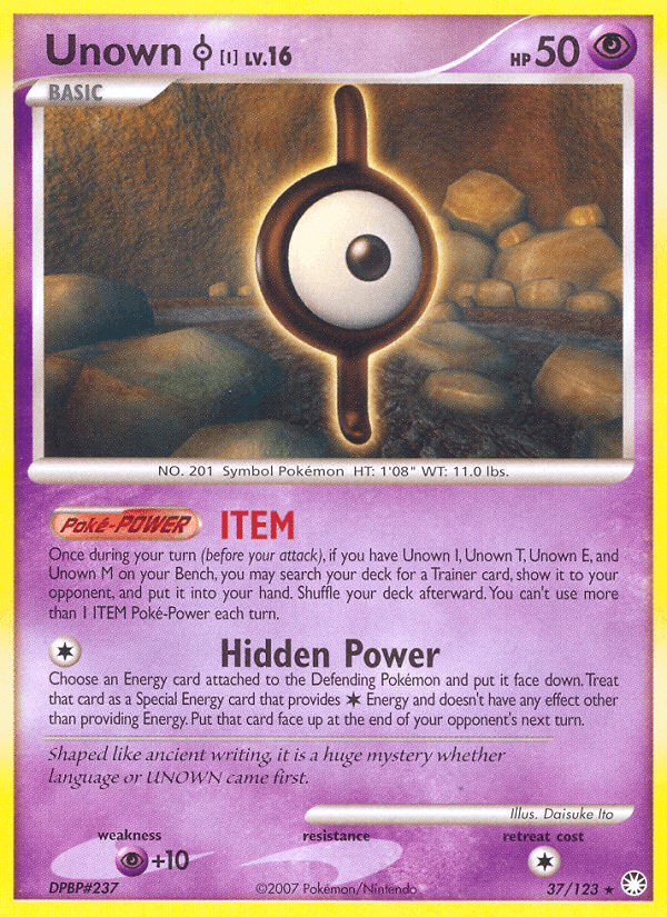 Carta Pokémon Unown [I] 37