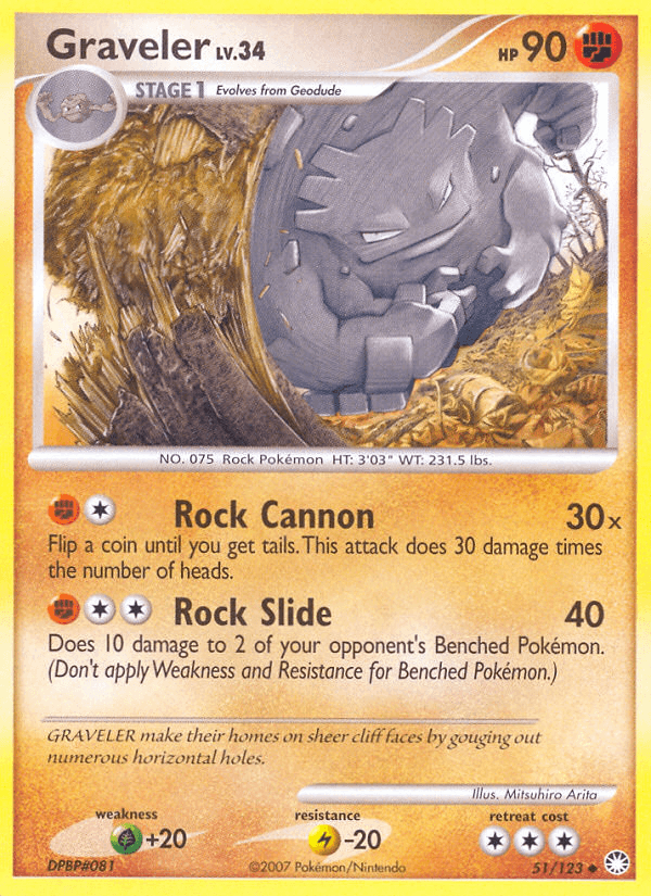 Carta Pokémon Graveler 51