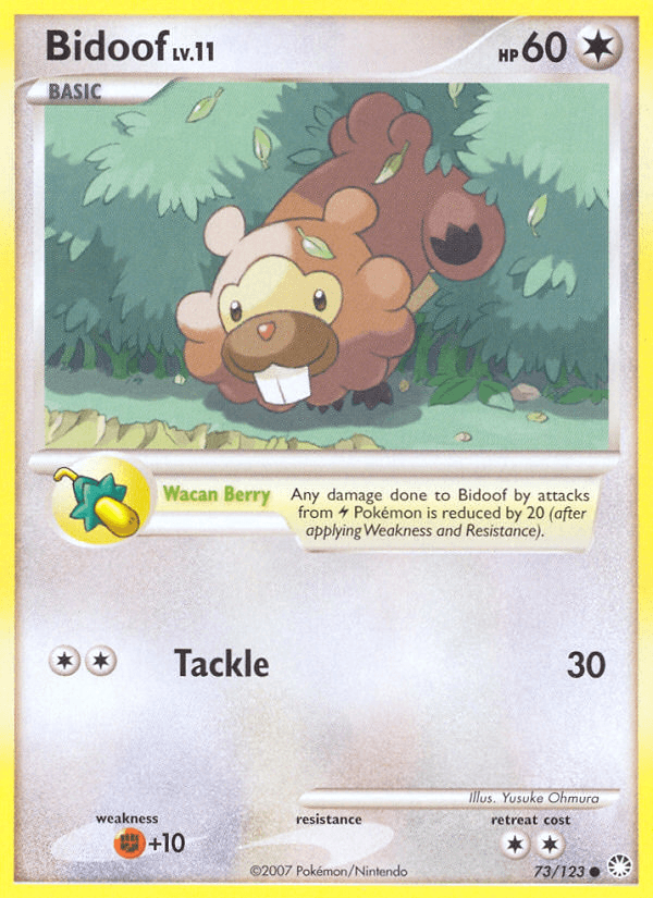 Carta Pokémon Bidoof 73