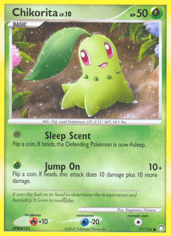 Carta Pokémon Chikorita 77