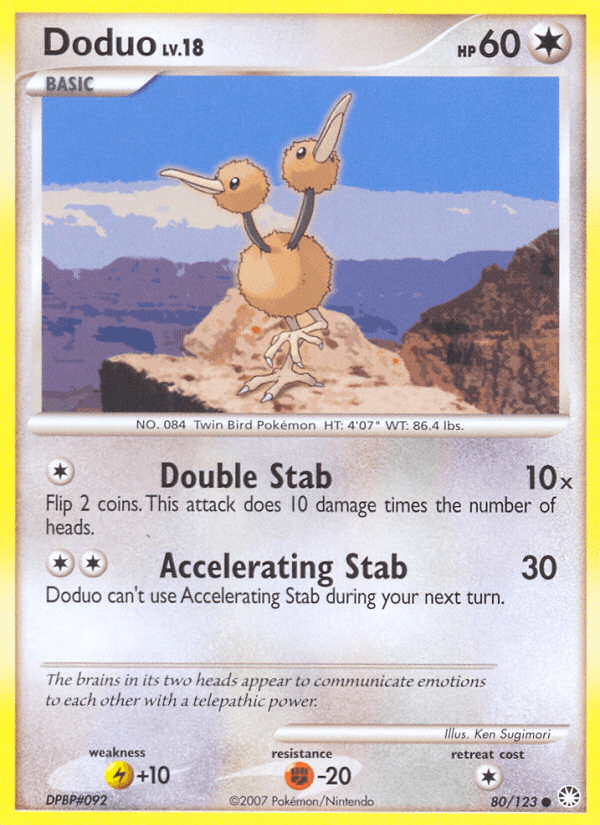 Carta Pokémon Doduo 80