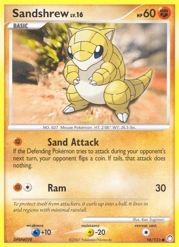 Carta Pokémon Sandshrew 96