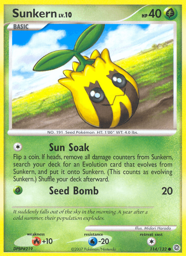 Carta Pokémon Sunkern 114