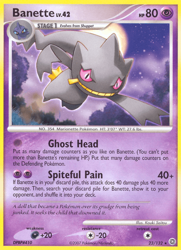 Carta Pokémon Banette 23