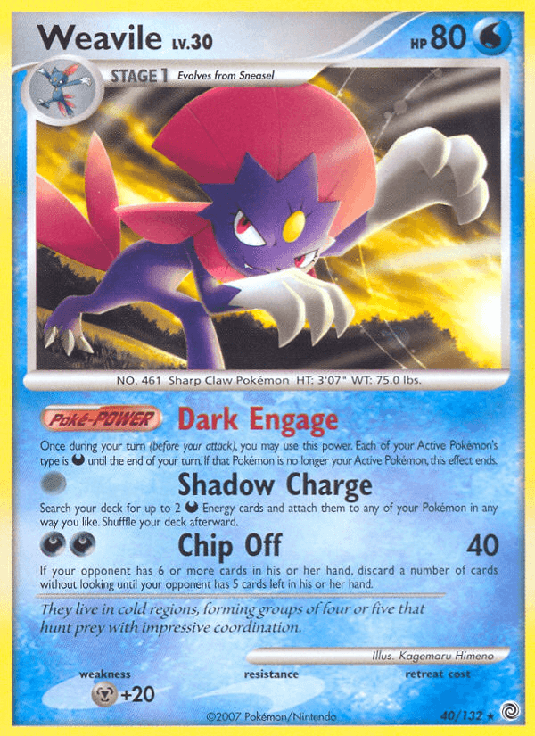 Carta Pokémon Weavile 40