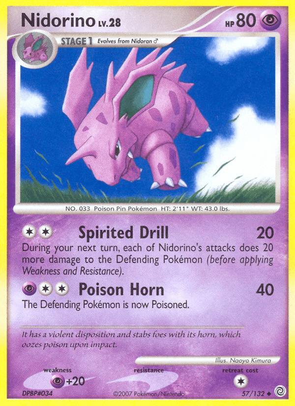 Carta Pokémon Nidorino 57