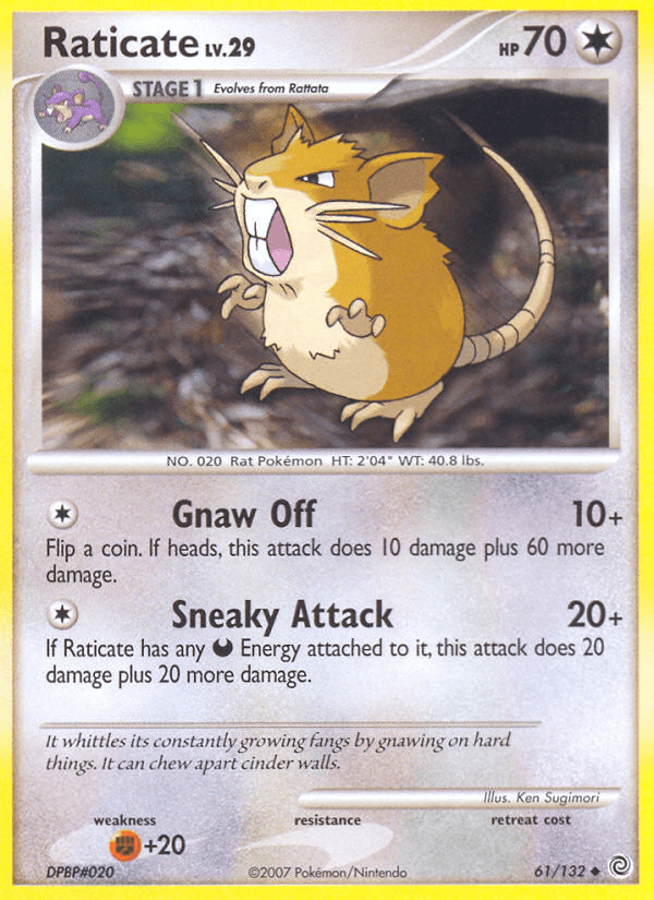 Carta Pokémon Raticate 61