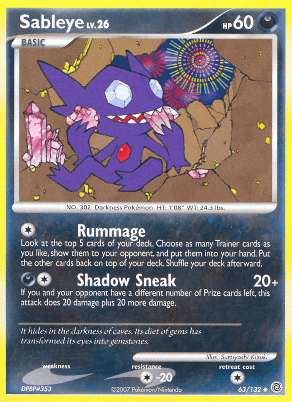 Carta Pokémon Sableye 63
