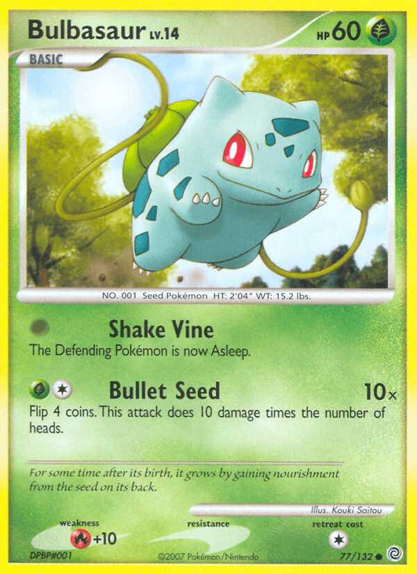 Carta Pokémon Bulbasaur 77 de Secret Wonders