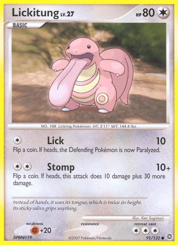 Carta Pokémon Lickitung 91