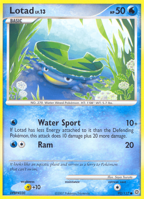 Carta Pokémon Lotad 92