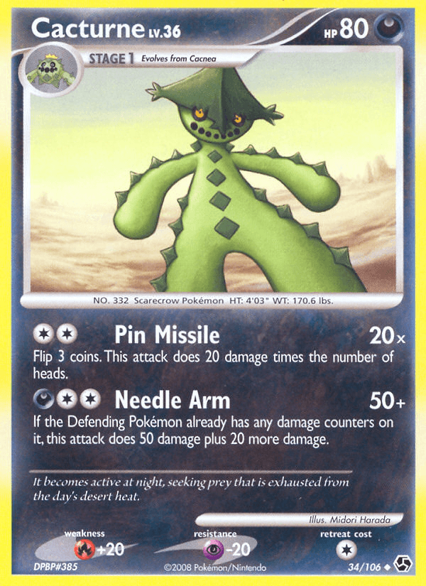 Carta Pokémon Cacturne 34