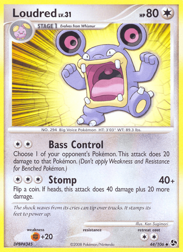 Carta Pokémon Loudred 44