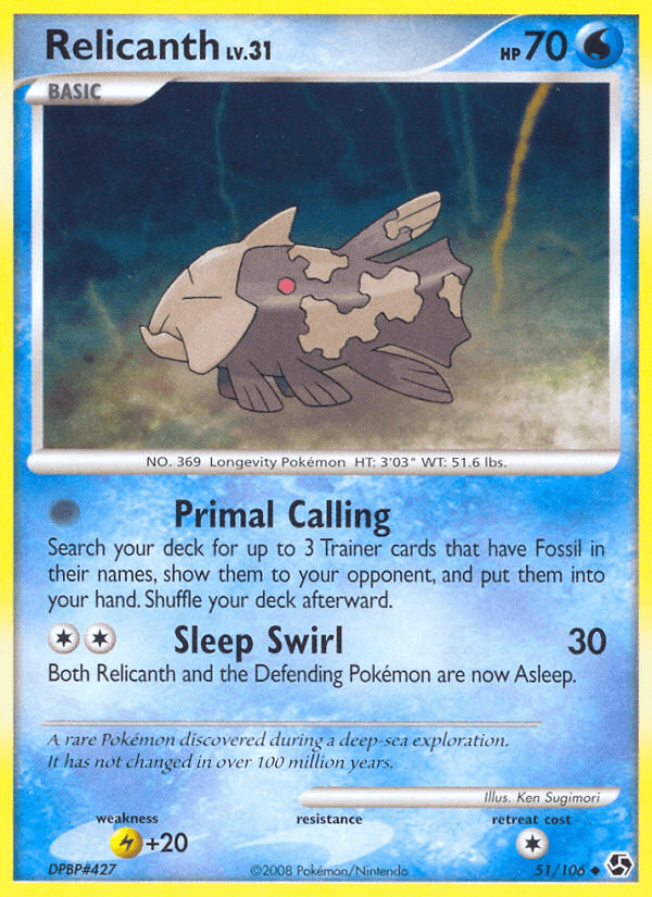 Carta Pokémon Relicanth 51