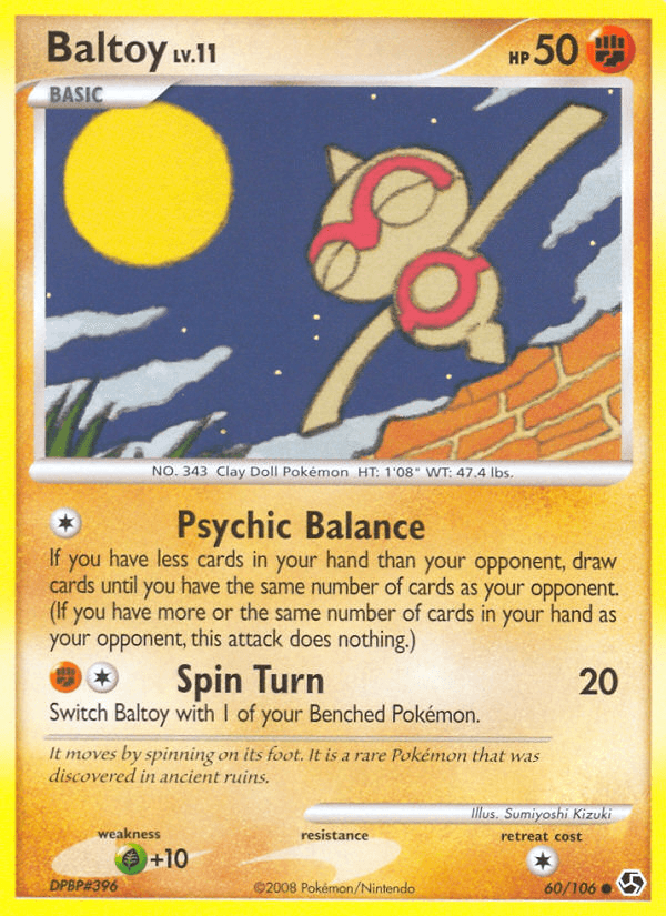 Carta Pokémon Baltoy 60