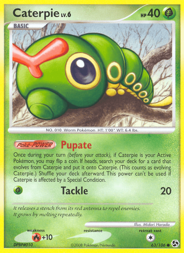 Carta Pokémon Caterpie 63 de Great Encounters