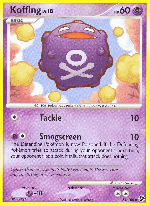 Carta Pokémon Koffing 74
