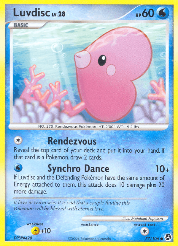 Carta Pokémon Luvdisc 77