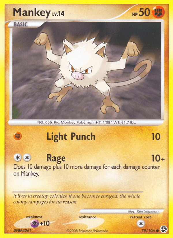 Carta Pokémon Mankey 79 de Great Encounters