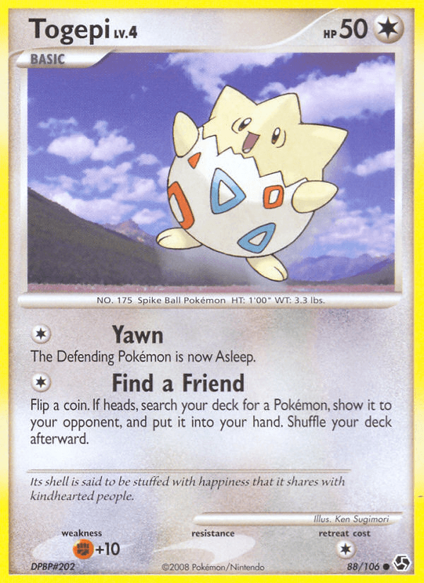 Carta Pokémon Togepi 88 de Great Encounters