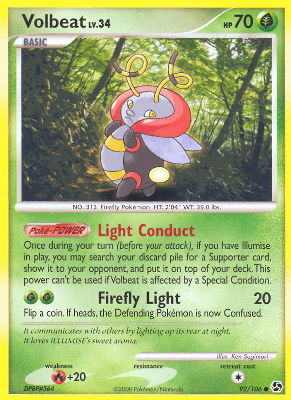 Carta Pokémon Volbeat 92