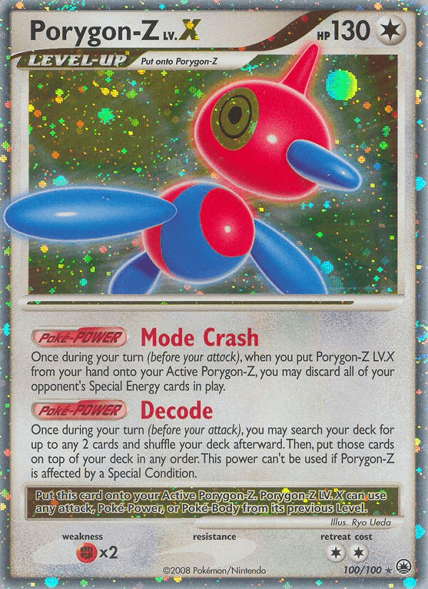 Carta Pokémon Porygon-Z LV.X 100