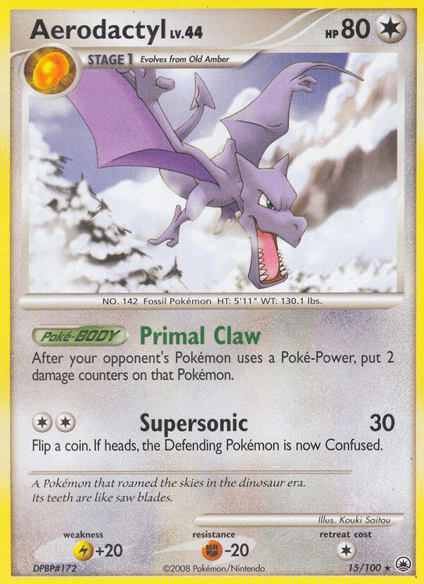 Carta Pokémon Aerodactyl 15 de Majestic Dawn