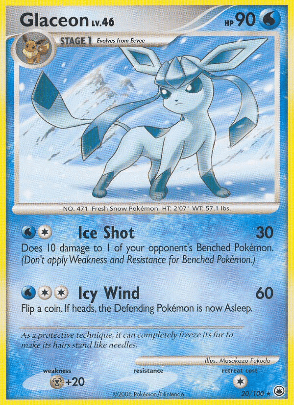 Carta Pokémon Glaceon 20