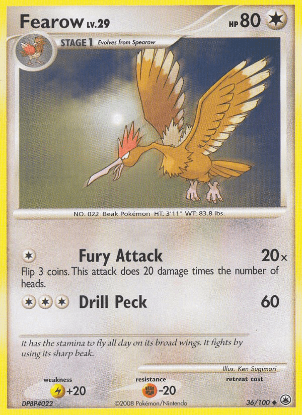 Carta Pokémon Fearow 36