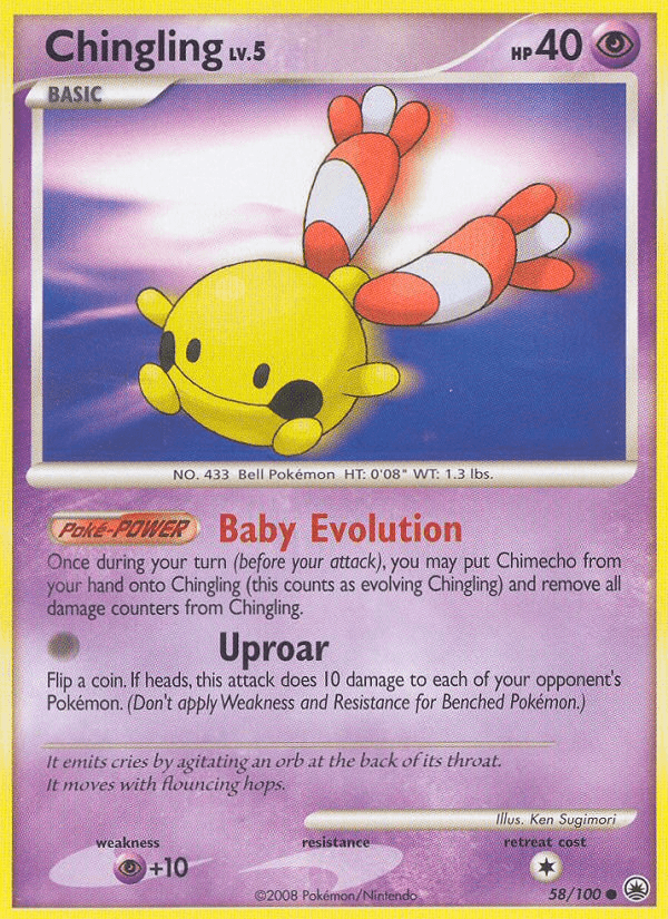 Carta Pokémon Chingling 58 de Majestic Dawn